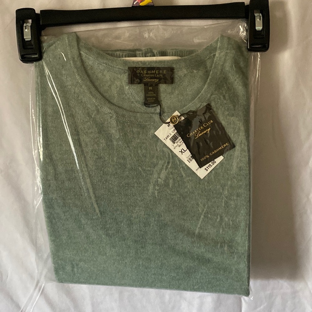 XL Charter Club Cashmere Luxury Table Crewneck